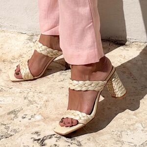 Dolce Vita Paily Raffia Heels, Size 11